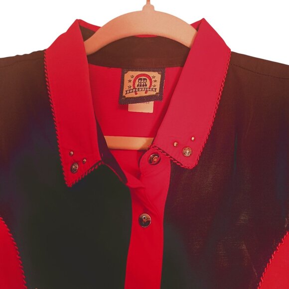 Roughrider Western Shirt Studs on Collar & Front Yoke Lg Sleeve Button Up Sz XL - Picture 3 of 10